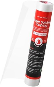 Poolin Wash Away Water Soluble Embroidery Stabilizer – Richword Selected Topping Film, 35µm Lightweight, 12" x 25 Yards Roll, Compatible with Most Hoops for Machine Embroidery & Hand Sewing