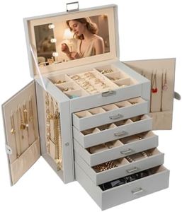 BOOVO Large Jewelry Box for Women 6 Layer