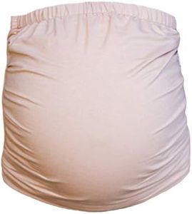 DefenderShield EMF 5th Generation Radiation Protection Baby Belly Band for Pregnancy Maternity Organic Bamboo Cotton Blend, Beige, Large