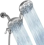 GAOMON 5" Premium High Pressure 3-Way Rainfall Combo - Enjoy Luxurious Rain Showerhead and 5-Setting Hand Held Shower Separately or Together (Chrome Finish)