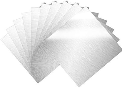 WANTOUTH 12 Pcs Aluminum Practice Sheets 15cm*15cm*0.5mm Aluminum Plate Aluminum Stamping Sheets Unplated Aluminium with Film Protection for Jewelry Making Hand Stamping Embossing Etching DIY Craft
