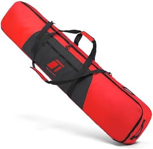 Tonesport Snowboard Bag For Air Travel - Padded Snowboard Bag - Waterproof and Fully Padded Snowboarding Travel Bag For Flying - Up to 165 CM Snowboards - Dark Red