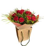 Red King Rose flowers Delivery, Fresh Flowers Hand-Tied Bouquet of Beautiful Red Rose Lovely Gift, Flowers delivered tomorrow,