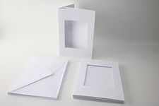 Pr Craft Pkt.10 A5 3 Fold Aperture Cards & Envelopes - White