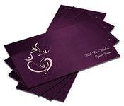 Brown Cloud Customised Exclusive Designer SATIN Purple Shagun/Money/Gift Envelope/Cover/Lifafa for Gift/Festival with Personalized Text Message/Name/Photo - (Pack of 10)