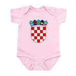 CafePress Croatia Hrvatska Emblem Infant Bodysuit Cute Infant Bodysuit Baby Romper Petal Pink