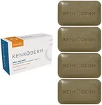 Kenkoderm Psoriasis Dead Sea Mud Soap with Argan Oil & Shea Butter, 4.25 oz, 4 Bars, Dermatologist Developed Skin Care for Soothing & Moisturizing Psoriasis Eczema & Rosacea, Fragrance & Color Free