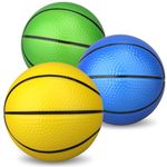 5'' Mini Foam Basketballs for Kids Adults, Replaceable Balls for Mini Basketball Hoop, Soft Stress Relief Squeeze Balls Fun Sports for Indoor Outdoor Playground Pool Beach Party (3PCS)