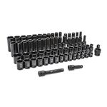 GEARWRENCH 65 Piece 1/2" Drive Standard & Deep SAE/MM Impact Socket Set - 89095