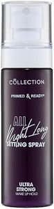 Collection Cosmetics Primed & Ready All Night Long Setting Spray, Long Lasting Ultra Strong Hold, Matte Finish