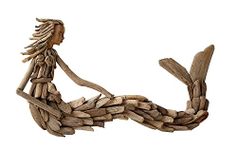 Creative Co-Op Driftwood Mermaid Wall Décor