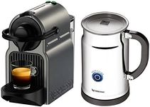 Nespresso A+C40-US-TI-NE Inissia Espresso Maker with Aeroccino Plus Milk Frother, Titan