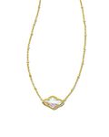 Kendra Scott Abbie Pendant Necklace, Fashion Jewelry for Women, One Size, Brass Metal, magnesite