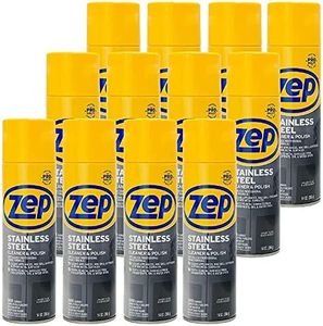 Zep Stainless Steel Cleaner and Polish - 14 oz (Case of 12) ZUSSTL14 - Protects Metal Surfaces From Fingerprints, Soil & Water Spots