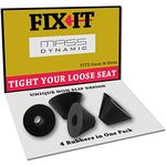 Fix It Non Slip 4X Rubbers to Secure Loose Toilet Seats Hinge Fittings for Resin, Plastic, Chrome and Brass Hinges on Wooden, Oak & Novelty Seats