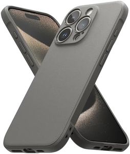 Ringke Onyx Compatible with iPhone 15 Pro Max Case Cover Rugged Flexible Durable Anti-Slip TPU Protection Shockproof iPhone 15 Pro Max Back Cover - Gray