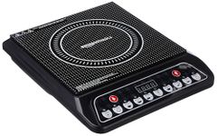 Amazon Basics Induction Cooktop with 1400-Watt Power | Toughened Plate | LED Display | Auto Shut Off (Black)