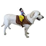 SEIS Pet Riding Costume Novelty Pet Supplies Cowboy Rider Horse Riding Designed Dog Apparel Party Dressing up Clothing Halloween (XL)