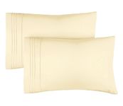 King Pillow Cases Set of 2 - Extra Soft, Hotel Quality Pillowcase Covers - Comfy & Cooling - Pack of 2 Pillow Cases - Machine Washable Pillow Protectors - 2 Piece - King Size Off White Pillow Covers