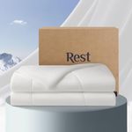 REST® Evercool® Cooling Comforter Full/Queen Blanket for Hot Sleepers, Summer Bedding to Keep Cool for Night Sweats, Breathable All-Season Lightweight Blanket, 90"x90" Inches, Arctic White