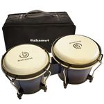 BAHAMUT Bongo Drum Set, 6"+7" Wooden Bongos for Adults & Kids Beginners, Ideal Percussion for Education and Practice, Comes with Tuning Wrench & Waterproof Bag
