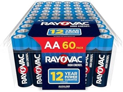 Rayovac AA Batteries, Double A Battery Alkaline, 60 Count