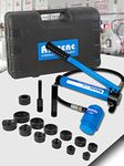 AMZCNC Hydraulic Knockout Punch Electrical Conduit Hole Cutter Set KO Tool Kit (8T(Conduit 1/2"~2"))