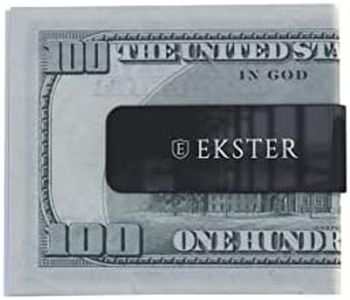 Ekster Money Clip | Portable Money Clips for Men and Women | Slim Cash Money Clamp & Card Metal Holder Clamp | Men's Modern Clip Holders for Leather Wallet, Space Grey, 0.8 x 2 x 0.3 to 0.04 in,