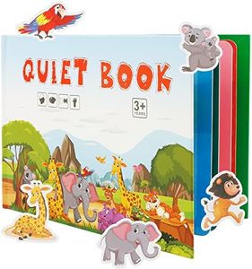 XiYee Montessori Quiet Book, Busy Book Livre Occupé Éducatif Puzzle Sensoriel Cahier d'activité pour Les Enfants de 2 à 6 Ans Motricité Fine Jouet Educatif (Animal)