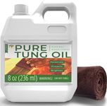 Godora 8 oz Pure Tung Oil for Wood Finishing, Wood Sealer for Indoor & Outdoor Favored by Craftsmen, Waterproofing Tung Oil for Wood Product, Perfect Food Safety Tung Oil for Furniture & Countertop