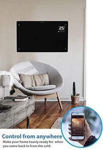 Devola 1500W Smart Glass Panel Heater – Wall Mount Electric Radiator