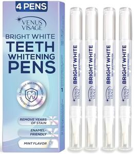 Venus Visage Teeth Whitening Pen - Teeth Whitening Products - 40+ Uses, Effective＆ Painless, Travel Essential - Whitening Pens for Teeth Bright White, Teeth Whitening Mint Flavor (4 Pens)