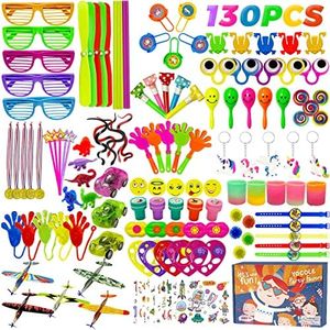 130 Piezas Relleno Piñata Cumpleaños Infantil, Regalo Juguetes Rellenar Bolsas de Fiesta a Granel, Party Favores Juguetes Complementos para Carnavales Pascua Halloween Navidad para Niñas Niños