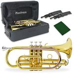 Montreux Student Bb Cornet for Beginners with Lightweight Protective Carry Case, Mouthpiece - Lacquer Brass, 4.75 inch / 12 cm Bell, B Flat