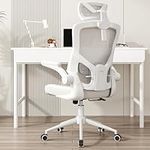 𝑯𝑶𝑴𝑬 𝑶𝑭𝑭𝑰𝑪𝑬 𝑪𝑯𝑨𝑰𝑹, Ergonomic Mesh Desk Chair, High Back Computer Chair- Adjustable Headrest with Flip-Up Arms, Lumbar Support, Swivel Executive Task Chair