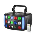 Stage Light DJ Light, WorldLite Party Disco Light 4-in-1 with RGBW Derby Beam, Led Strobe, Red Green Starry and Marquee Effects, Perfect for Disco Party Wedding Bar Club Festival DJ & Stage Lighting