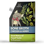 Pawshtik Bone Broth for Dogs | Chicken & Herbs Gravy Food Topper | Natural Collagen Supplement | Skin & Coat, Joint, Heart, and Gut Health - 200ml (Pack of 12)