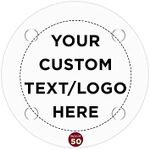 50 Round Glass CoastersSet - Customizable Text, Logo - Glass, Barware, Elegant, Durable - Clear