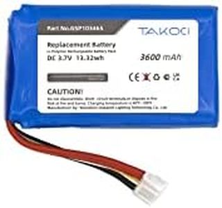 Takoci Battery Replacement for JB-L Link 10 Voice Activated Portable Speaker fits Part No GSP103465 3.7V 3600mAh Li-Polymer / 13.32Wh