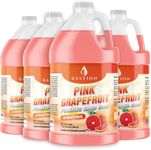 Bastion Pink Grapefruit Foaming Antibacterial Hand Soap Refill 4 Gallon Size Jugs (512 oz) Refreshing Pink Grapefruit Scent Bulk Hand Soap-Made In The USA