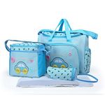 Baby Bucket Diaper Nappy Changing Baby Diaper Bag Mummy Bag Handbag-(Pack Of 4 Light Blue), Womens