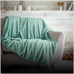 Teddy Soft Throw, Fluffy Blankets For Sofas OR Settees, Luxury Sofa Throws, Duck Egg, 150X200 Cm