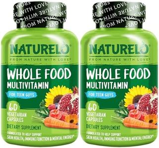 NATURELO Whole Food Multivitamin for Teenage Boys - Vitamins and Minerals Supplement for Active Kids - with Plant Extracts - Non-GMO - Vegan & Vegetarian - 60 Count (Pack of 2)