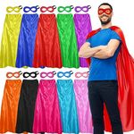 Capes for Adults, D.Q.Z 55.12" Plain Adult Superhero Cape - 10 Set