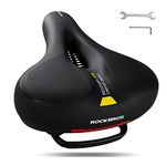 ROCKBROS Bike Seat Cushion Comfortable Soft Bicycle Saddle for Men Women Ergonomic Breathable Waterproof Bicycle Seat Fits MTB, Road Bike, Spinning Bike, Exercise Bike, City Bike 26 * 22cm