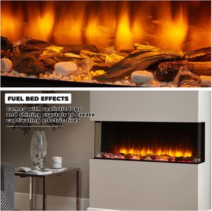 Endeavour Rosedale 60" Electric Fireplace – Wall Mounted Heater