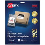 Avery TrueBlock Shipping Labels for Inkjet/Laser Printers, 3-1/3" x 4", White, Rectangle, 150 Labels, Permanent (5264) Made in Canada