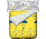 Portico New York Portico York Happiness Is 144 Tc Cotton Double Bedsheet With 2 Pillow Covers, Multicolor