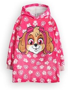 PAW PATROL Girls Pink Blanket Hoodie | Stay Warm & Cozy All Day Long | Explore Endless Adventures with Confidence