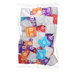 ON) Condom Mix I Pack of 50 I Premium Condoms 7 Types and Sizes with 54 mm Width I 10x Extra Thin, Natural and Textured I 5X Extra Strong, with Strawberry, Banana and Chocolate Scent.